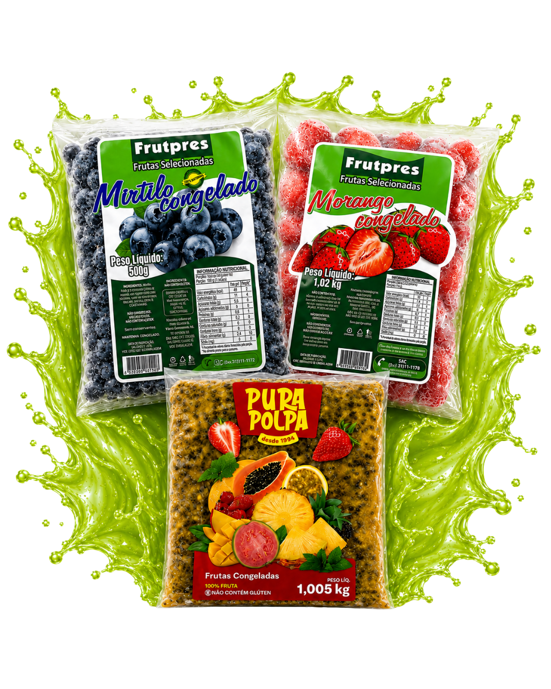 Frutas congeladas Frutpres